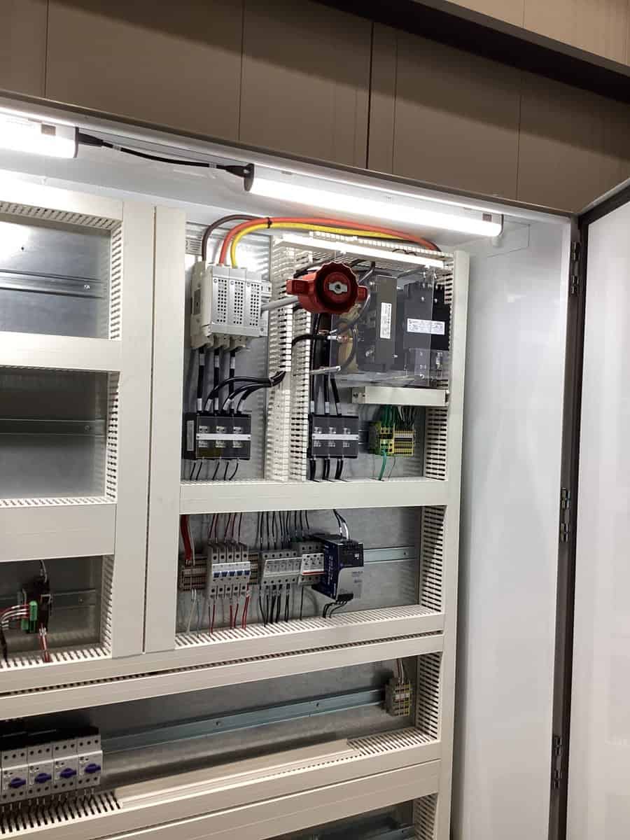 Construction team collaborating in office